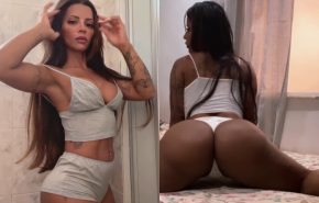 Videos da Aline Amorim pelada morena tesuda com bunda e bicos do peito grande mulher fitness