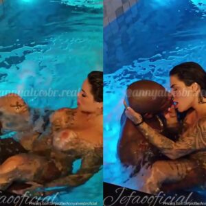 Jefão metendo na buceta da bunduda Anny Alves em transa na piscina